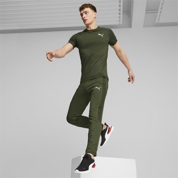 PUMA Slimfit Sportbyxa 'EvoStripe' i grön
