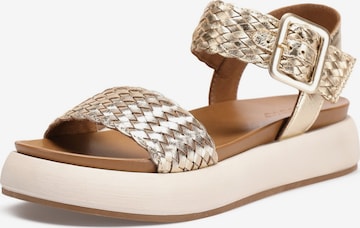 INUOVO Strap Sandals in Gold: front