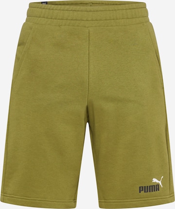 Regular Pantalon de sport 'ESS' PUMA en vert : devant