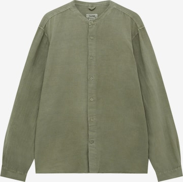 Pull&Bear Button Up Shirt in Green: front