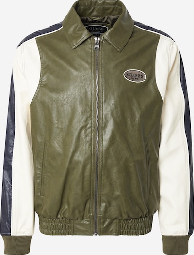 GUESS Prijelazna jakna u bež / tamno plava / kaki, Pregled proizvoda