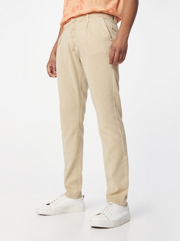 Regular Pantalon à pince 'Ville' INDICODE JEANS en beige : devant