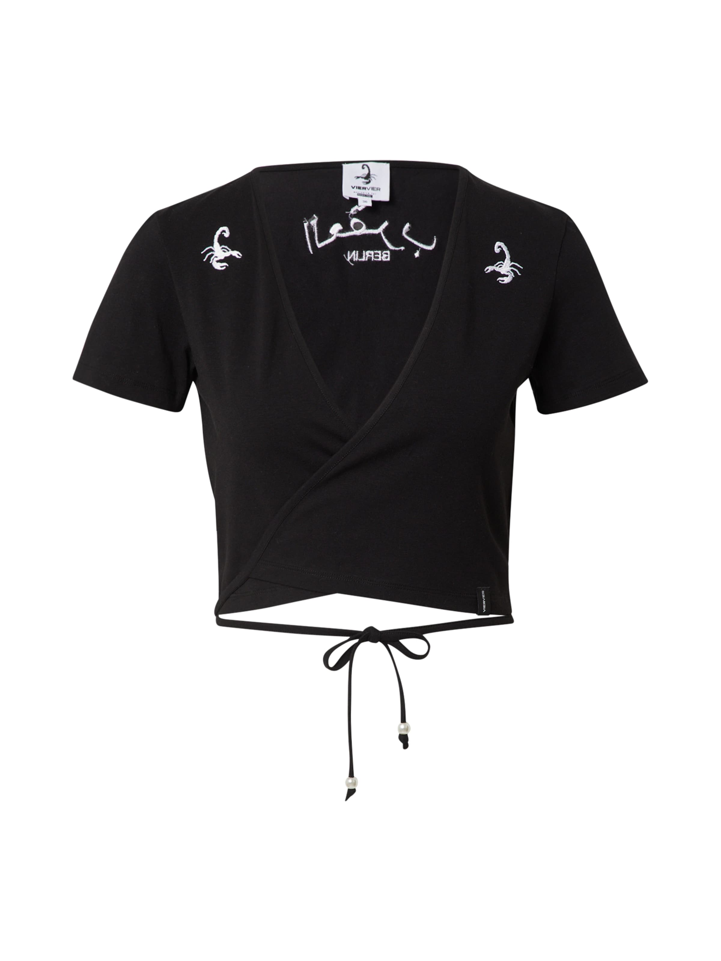 VIERVIER T-shirt 'Tara' i svart: framsida