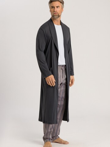 Hanro Long Bathrobe ' Night & Day ' in Black