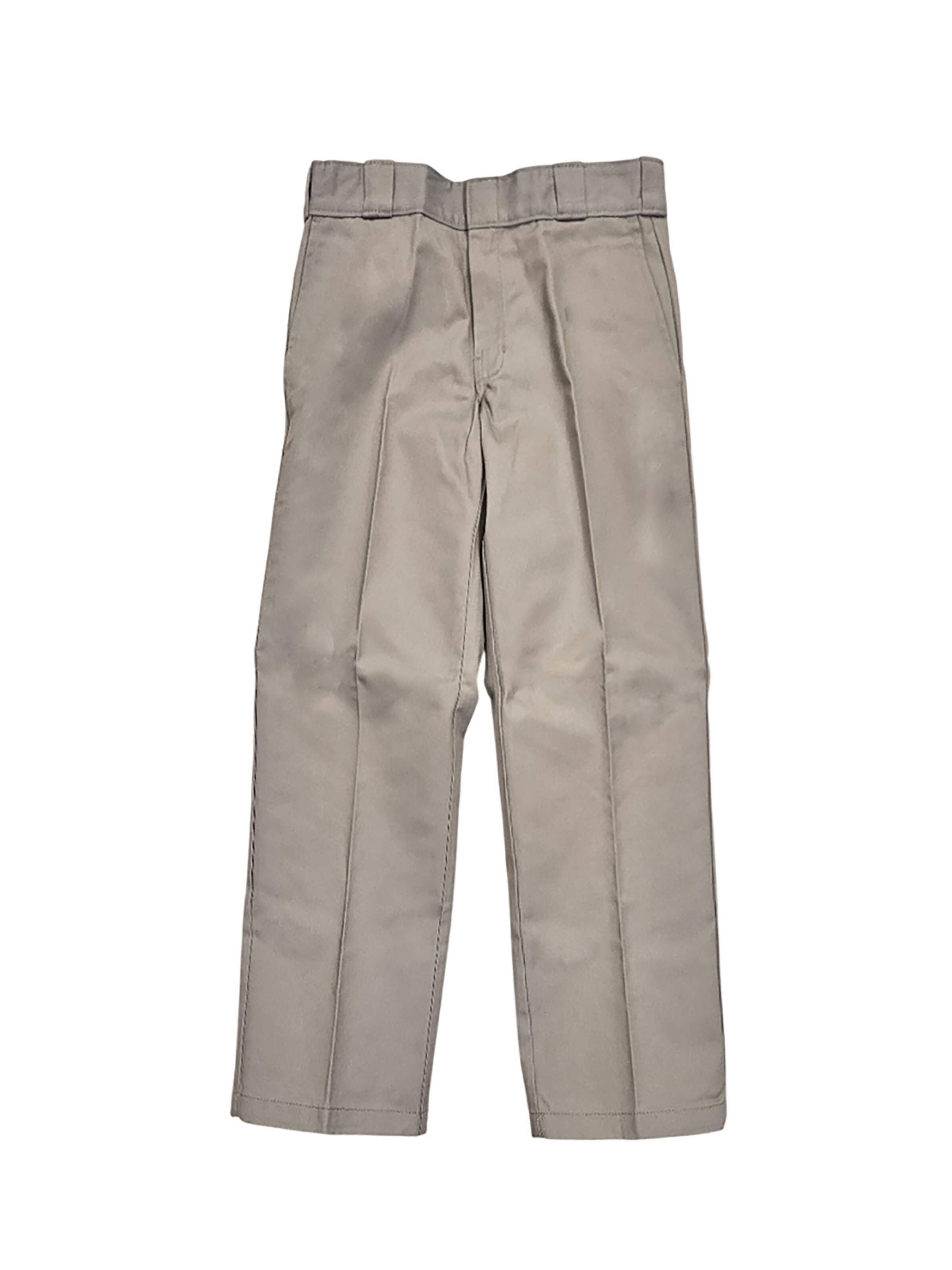 DICKIES Regular Pleat-Front Pants '874' in Grey: front