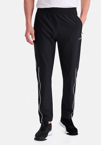 Stooker Men Tapered Workout Pants 'LUKE' in Black: front