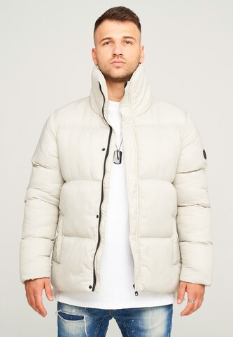behype Winter Jacket 'BHJEFFREY' in White: front