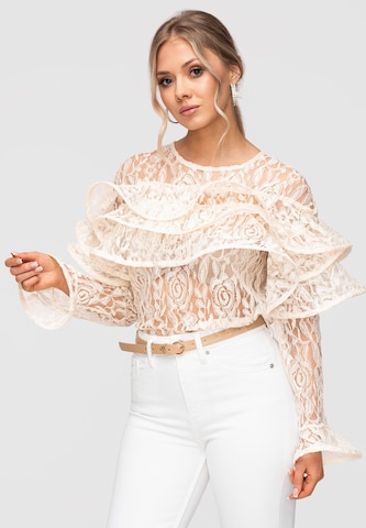 Ombre Bluse in Beige