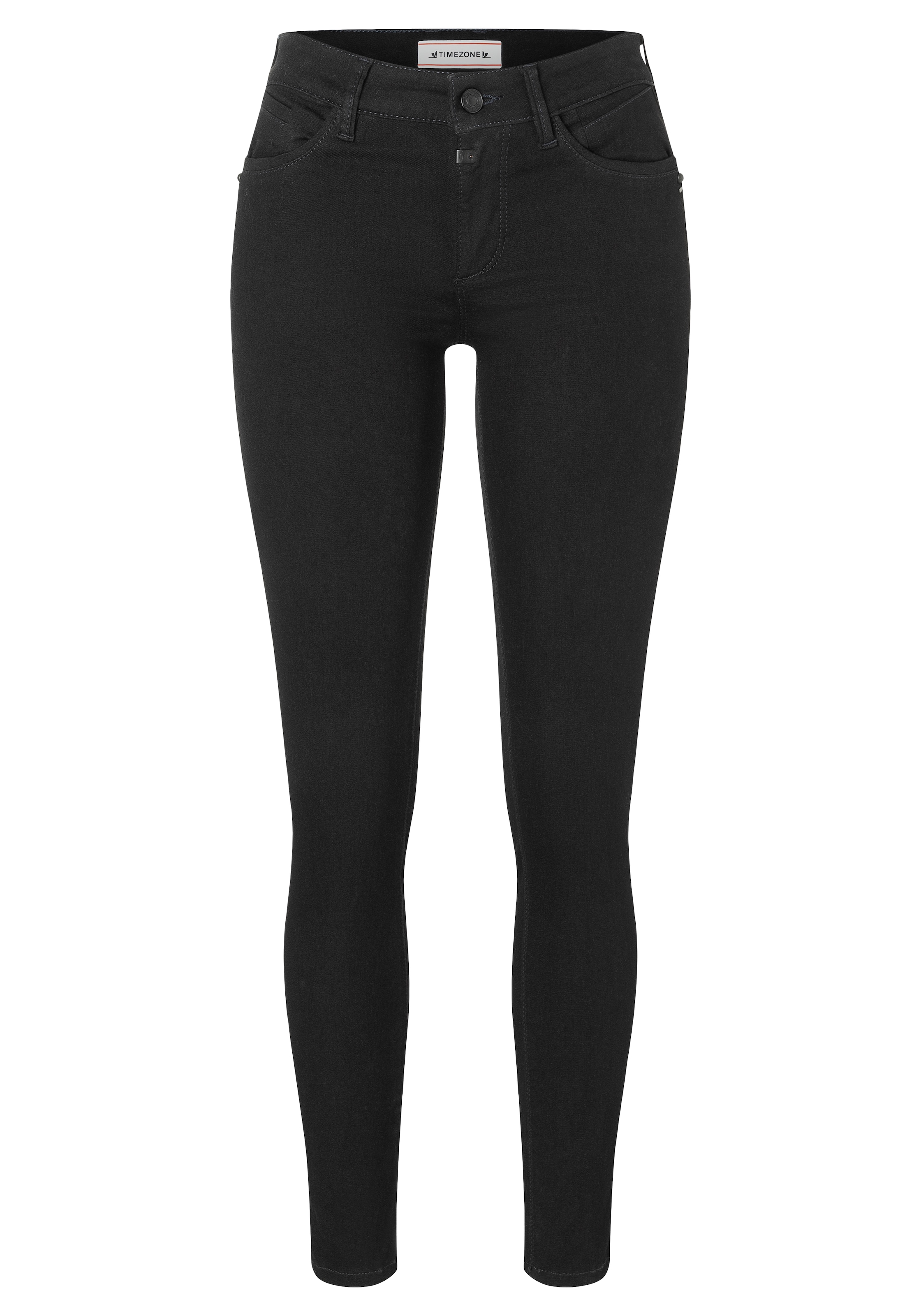 TIMEZONE Skinny Fit Дънки &#x27;Sanya&#x27; в черно: отпред