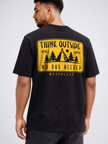 Neverless Shirt 'Think Outside'‌‌‌‌‌‌‌‌‌ in Schwarz