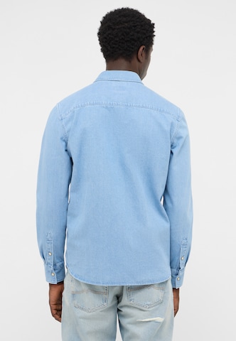 MUSTANG Comfort fit Button Up Shirt 'Duver ' in Blue