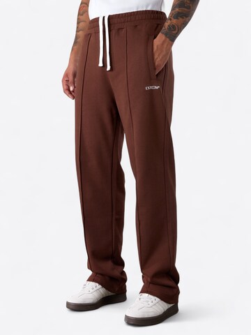 Loosefit Pantalon ' Essential Loose ' ESTEEM en marron : devant