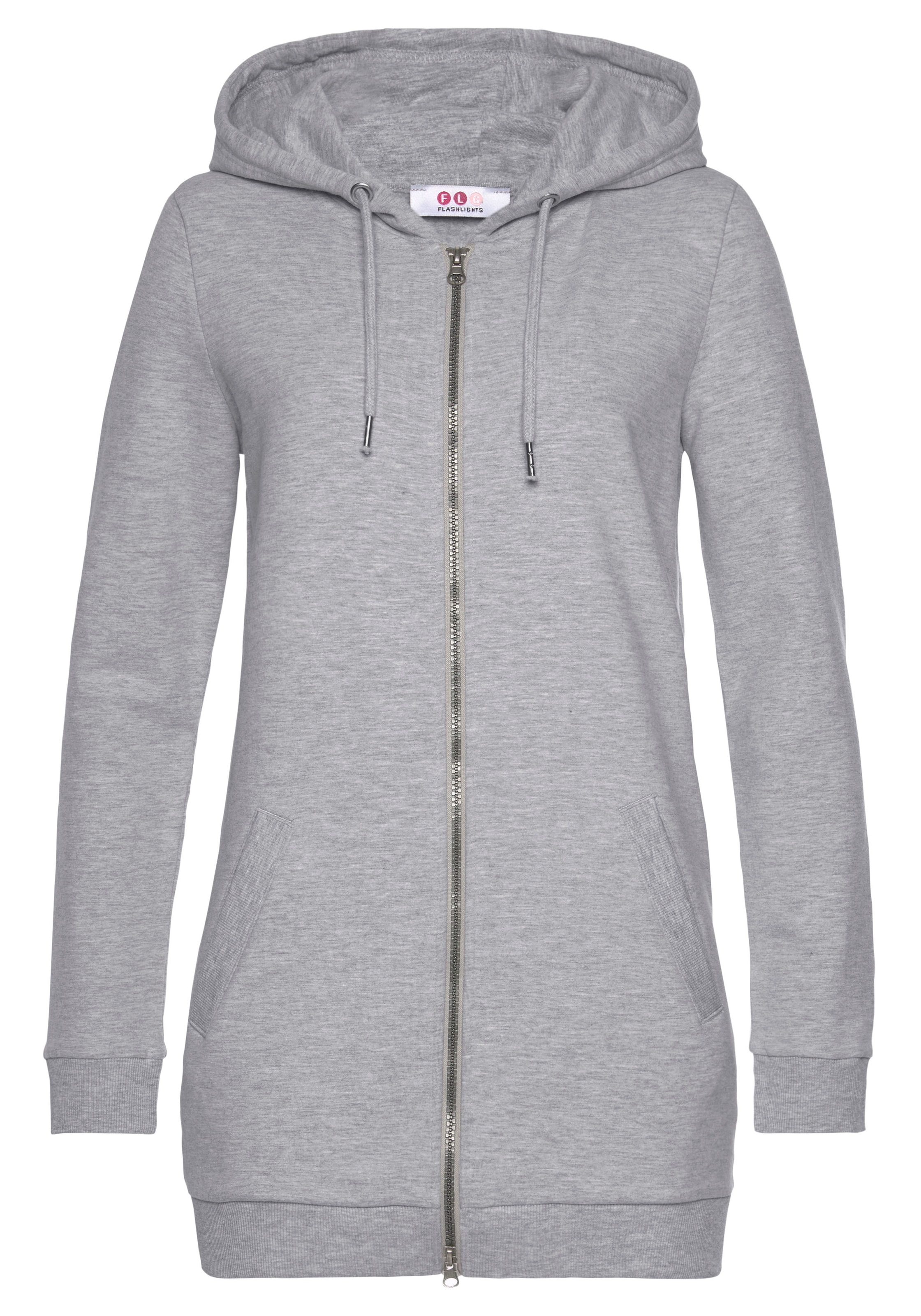 FLASHLIGHTS Sweatjacke 'Flashlights ' in Grau: Vorderseite