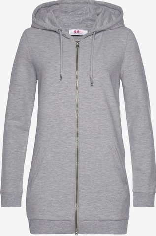 FLASHLIGHTS Zip-Up Hoodie 'Flashlights ' in Grey: front