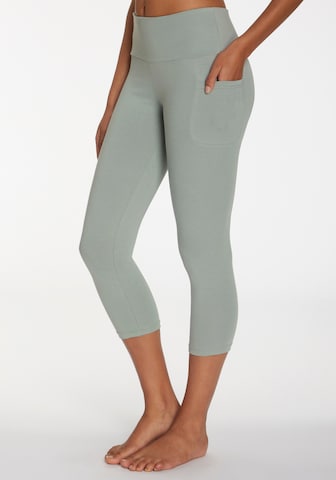 LASCANA ACTIVE Skinny Sports trousers in Green: front