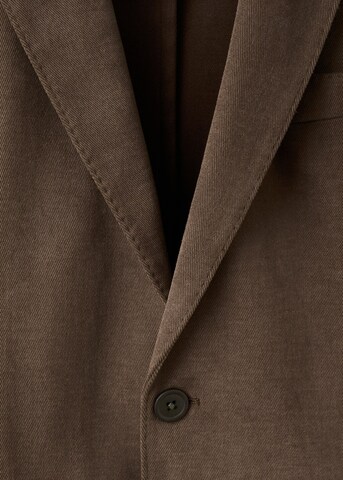 MANGO MAN Slim fit Suit Jacket 'Asti' in Brown