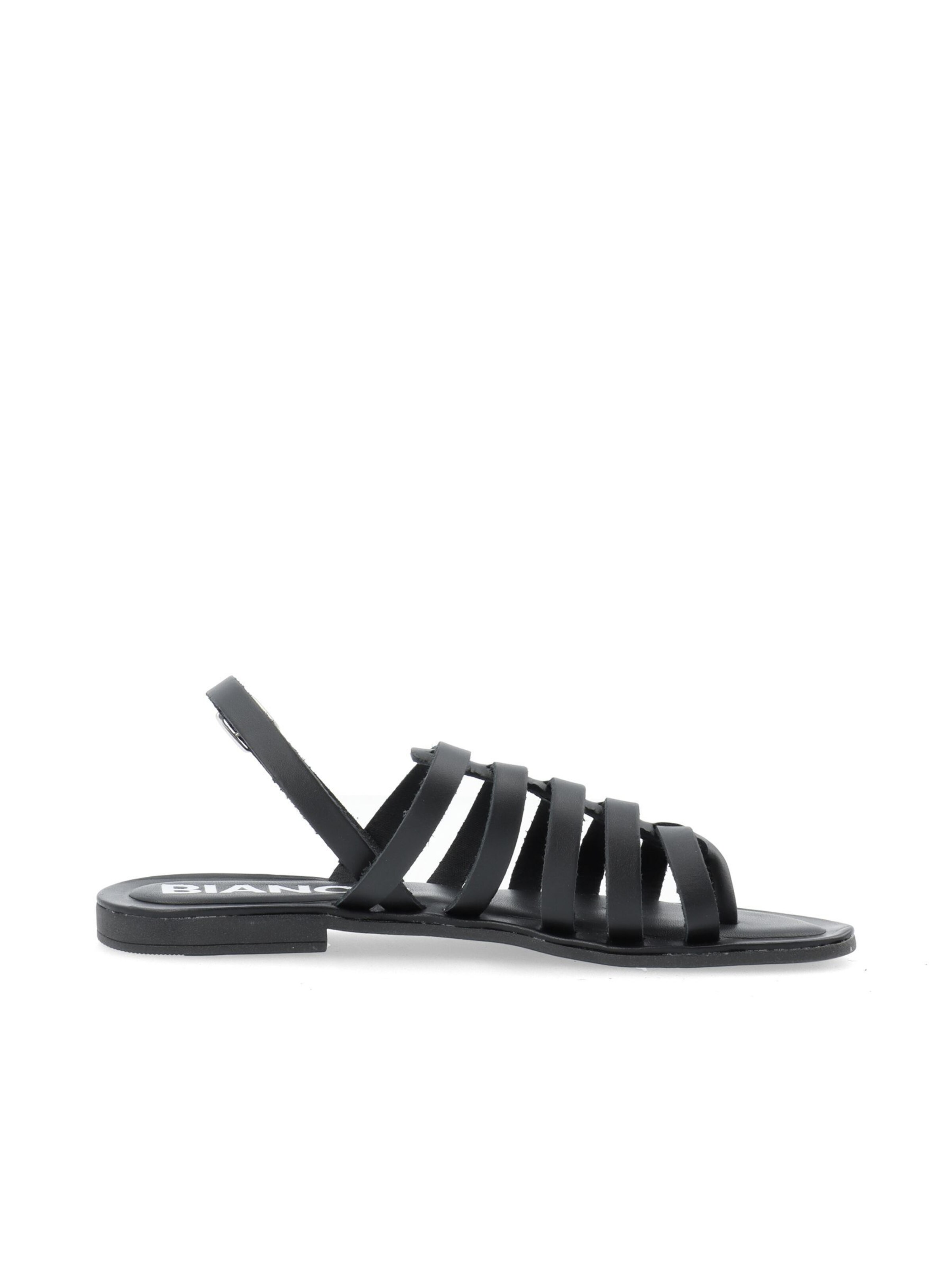 Bianco Sandalen met riem 'NIKITA' in Zwart