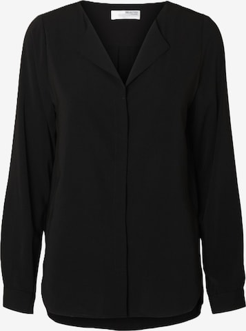 Chemisier SELECTED en noir : devant
