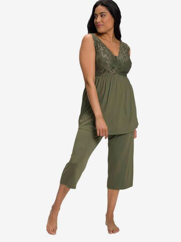 Ulla Popken Pajama in Green: front