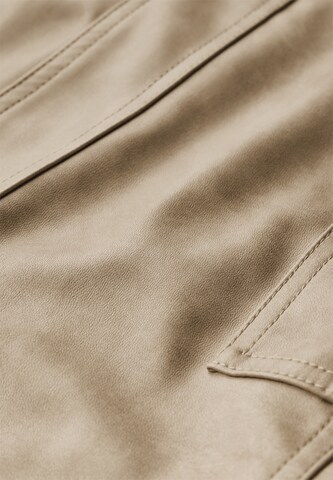 STREET ONE Rock im Leder-Look in Beige