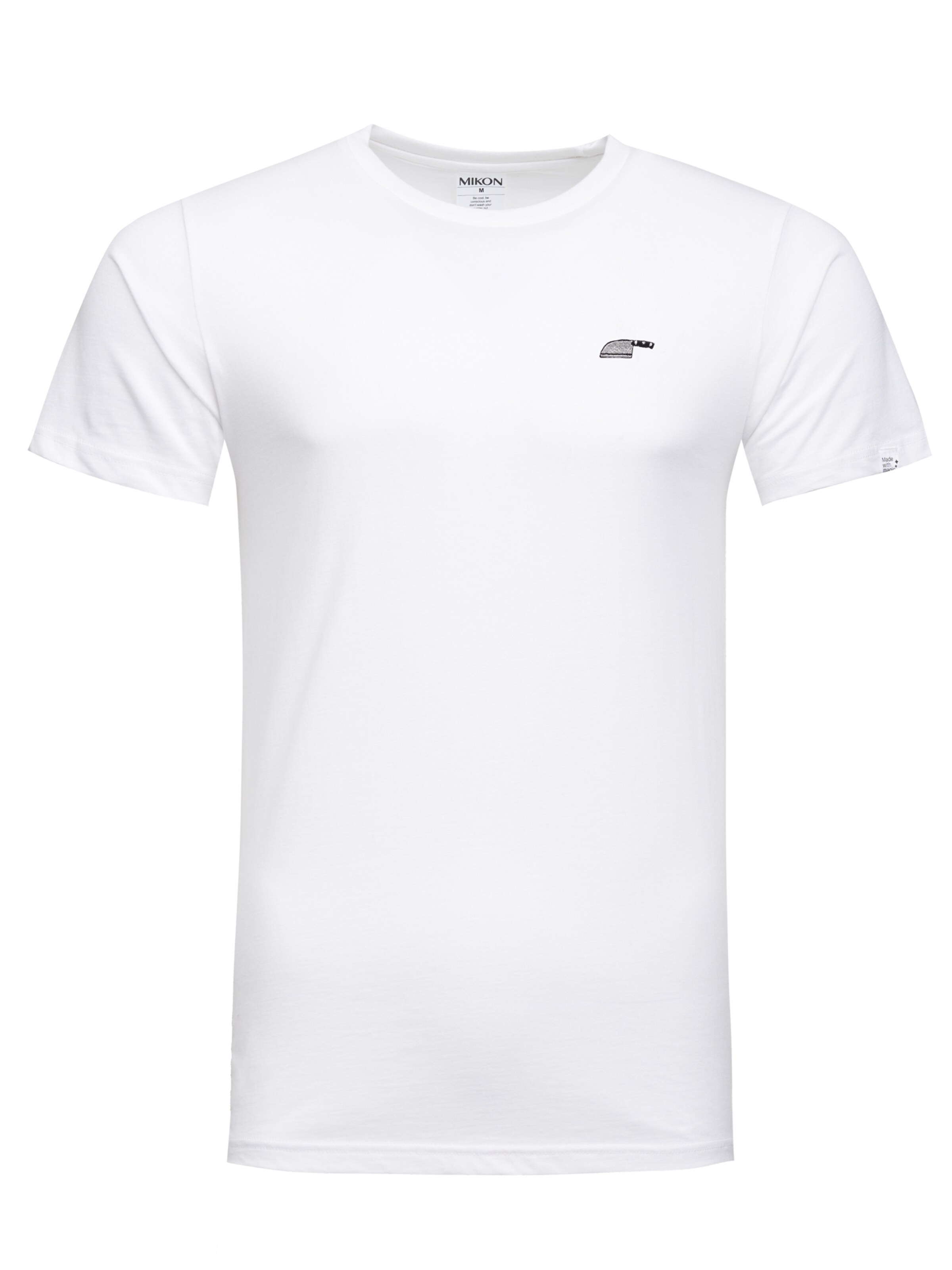 Mikon T-Shirt 'Messer' in Weiß: Vorderseite