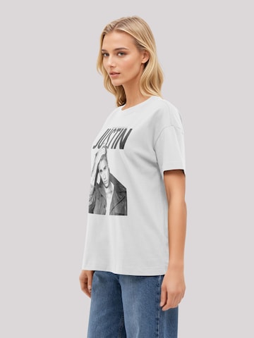T-shirt 'Justin Bieber' F4NT4STIC en blanc