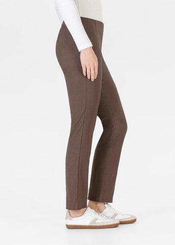 STEHMANN Slimfit Hose 'Ina' in Braun