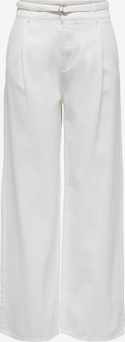 ONLYWide Leg/ Široke nogavice Hlače 'Devorah' - bijela boja: prednji dio