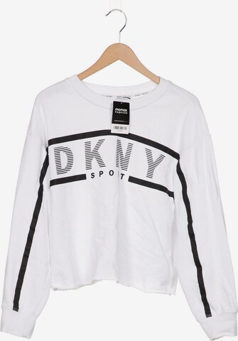 DKNY Sweatshirt & Zip-Up Hoodie in M in White: front