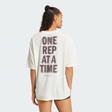 T-shirt fonctionnel 'One Rep At A Time' ADIDAS PERFORMANCE en blanc : devant