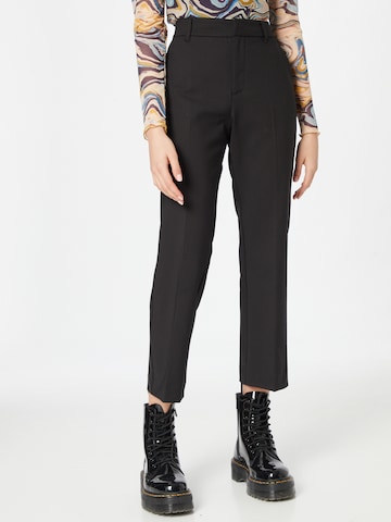 PULZ Jeans Ráncos nadrág 'BINDY' - fekete: elől