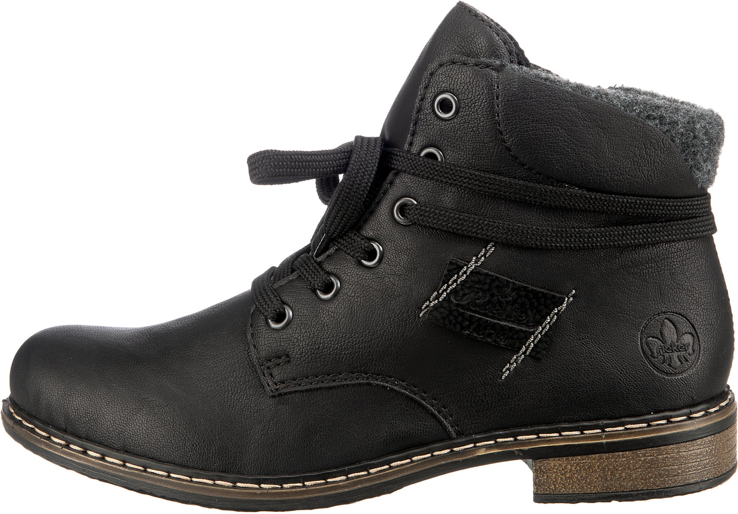 Rieker Μποτάκι με κορδόνια σε μαύρο