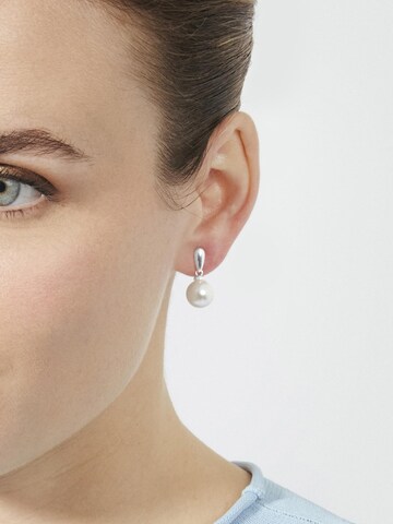 Luxenter Earrings 'Mobe' in White