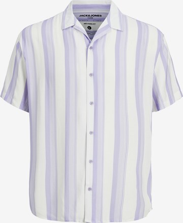 JACK & JONES Button Up Shirt 'Reggie' in Purple: front