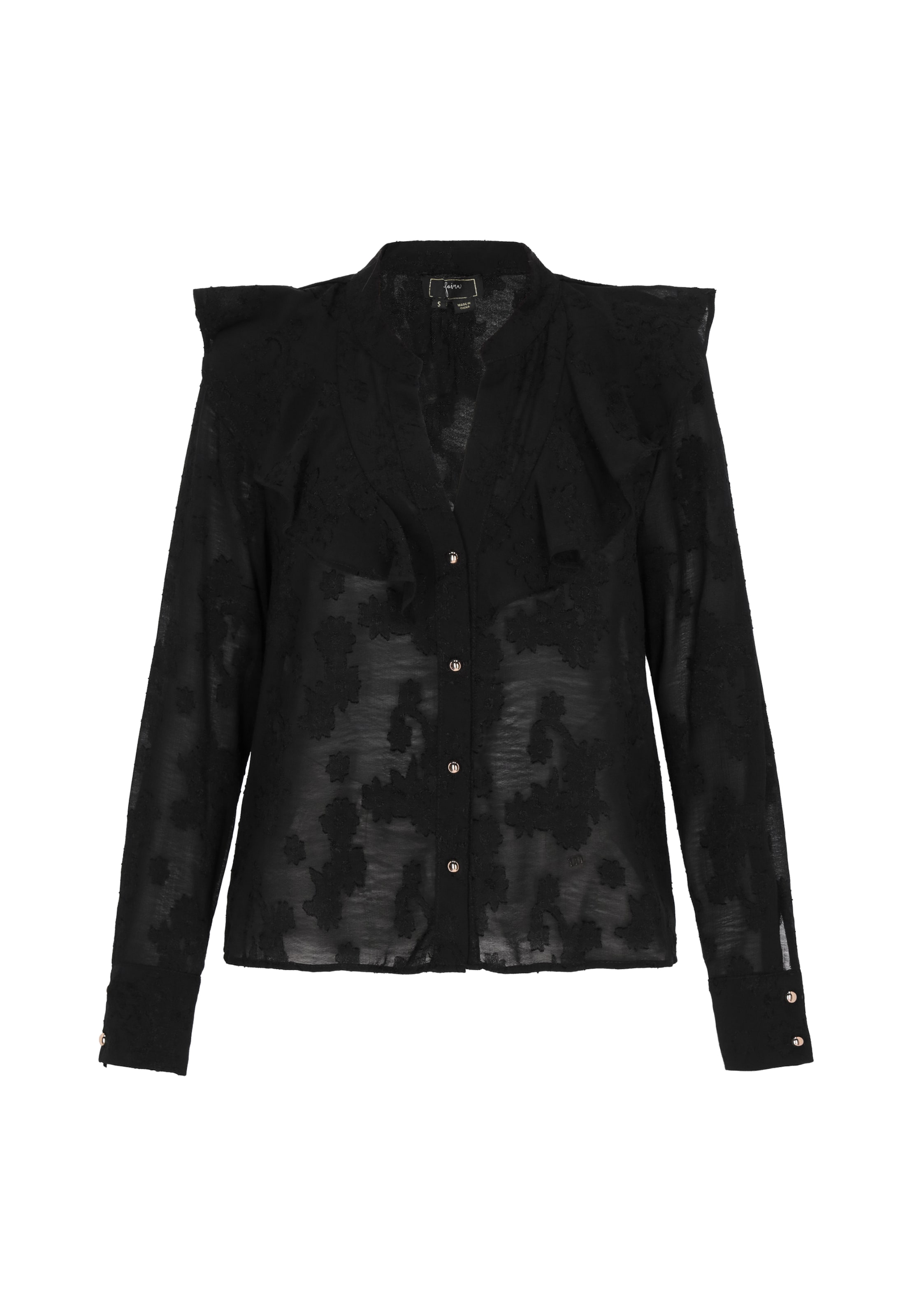 faina - Blusa en negro: frente