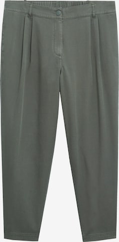 MANGO Zúžený Kalhoty se sklady v pase 'Newpepi' – zelená: přední strana