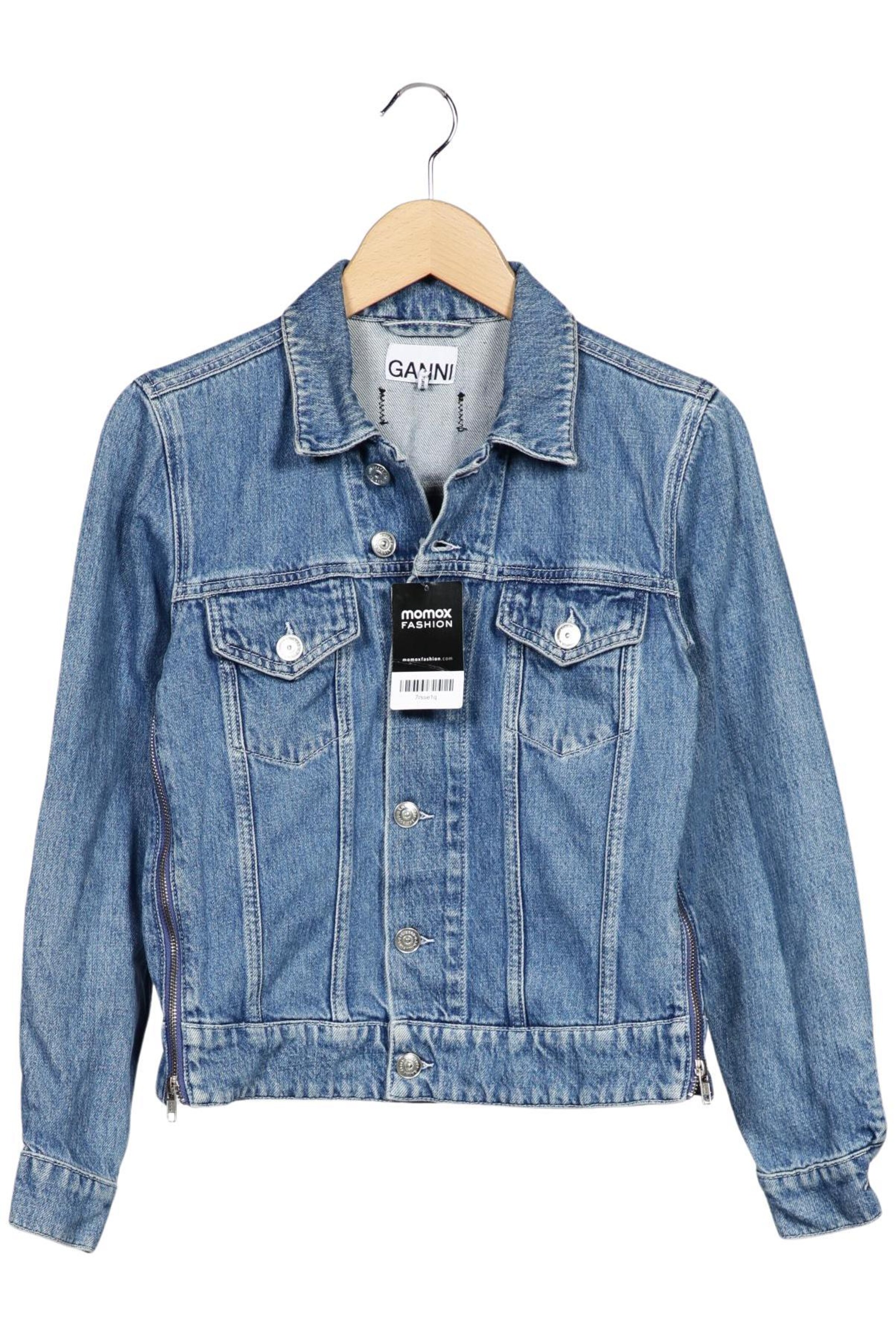 GANNI Jacket & Coat in XS in Blue: front