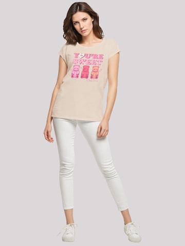 T-shirt 'Valentinstag You're Sweet Gummy Bears' F4NT4STIC en beige