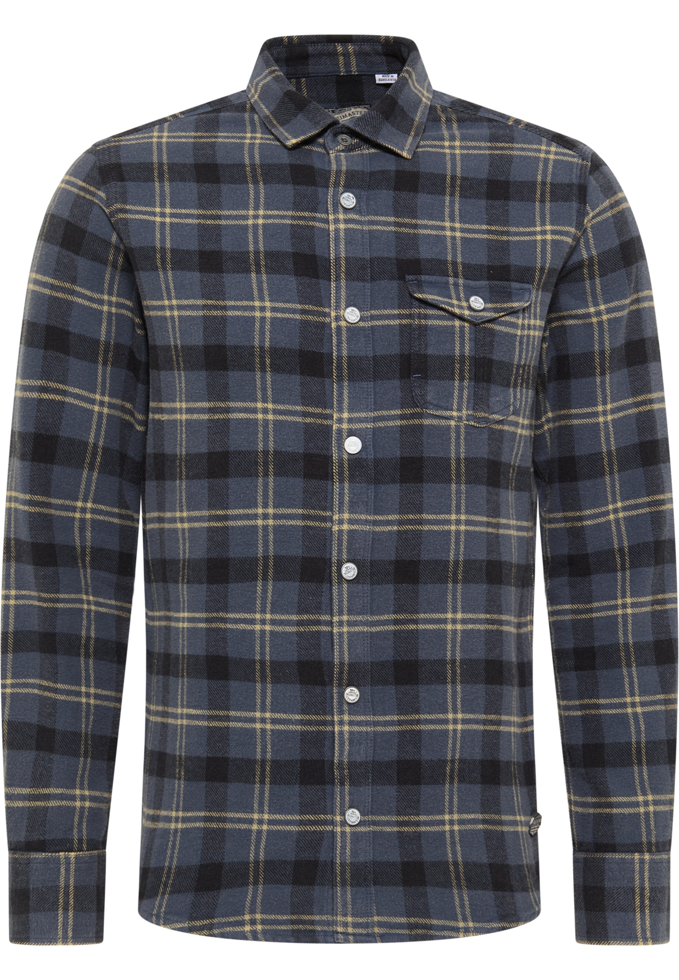 DreiMaster Vintage Regular Fit Hemd in Blau: Vorderseite