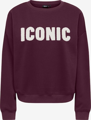 ONLY Sweatshirt 'ONLSweat' in Rood: voorkant
