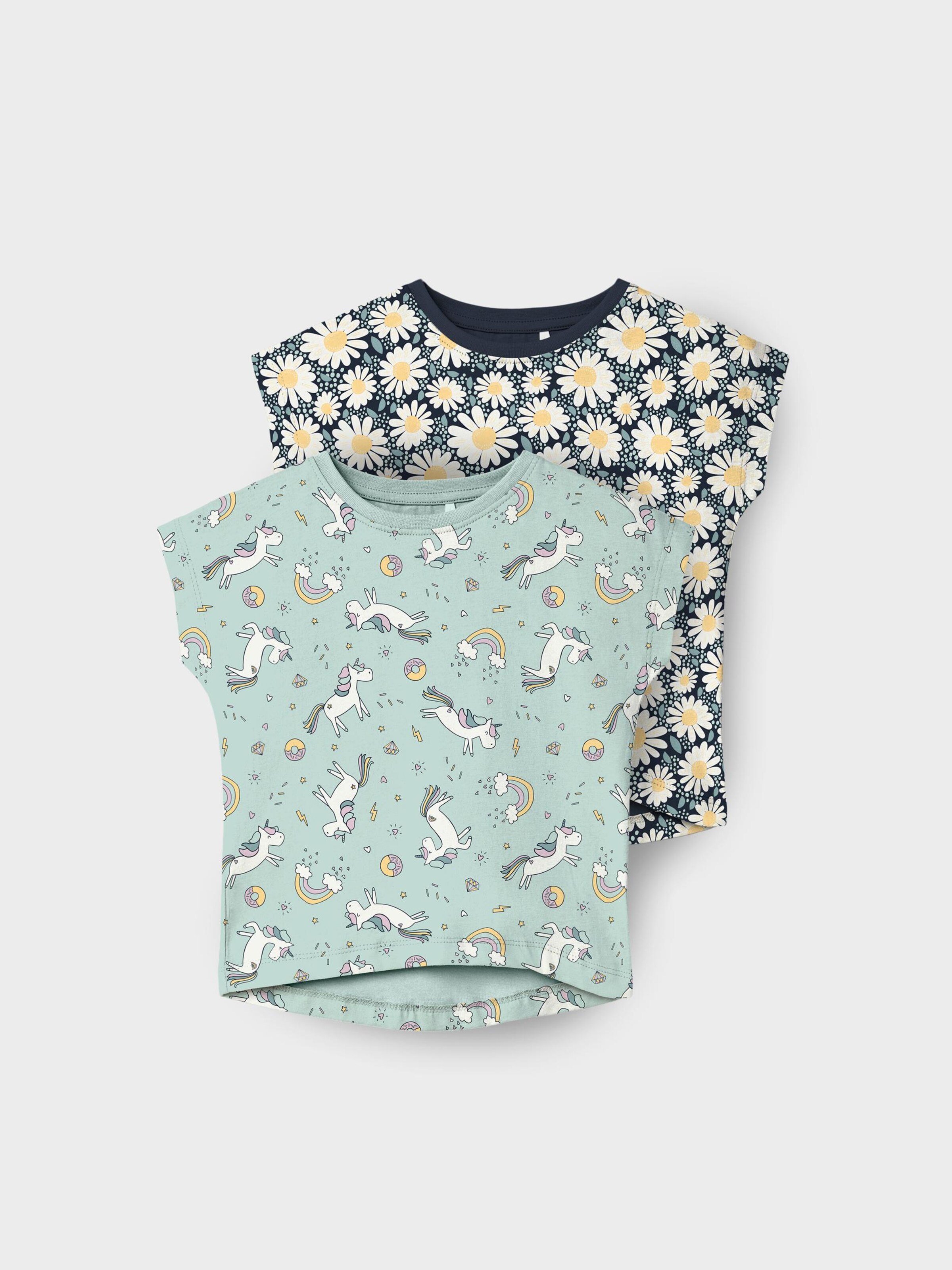 Kinder Kids (Gr. 92-140) NAME IT T-Shirt 'Vigga' in Navy, Mint - BH92542 Kinder Kids (Gr. 92-140) NAME IT T-Shirt 'Vigga' in Navy, Mint - BH92542