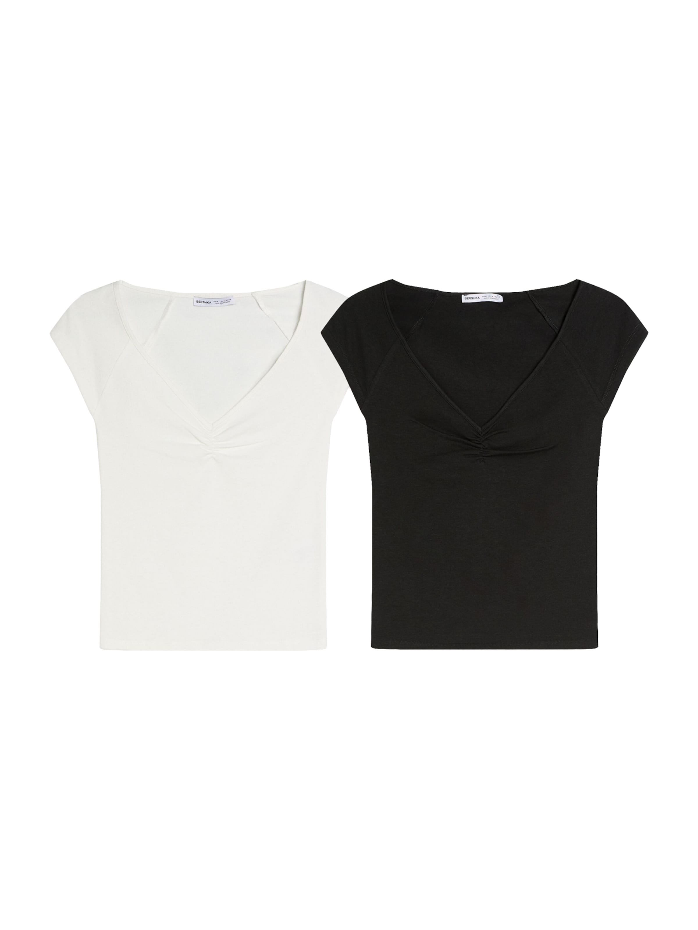 Bershka Shirt in Black / White, Item view