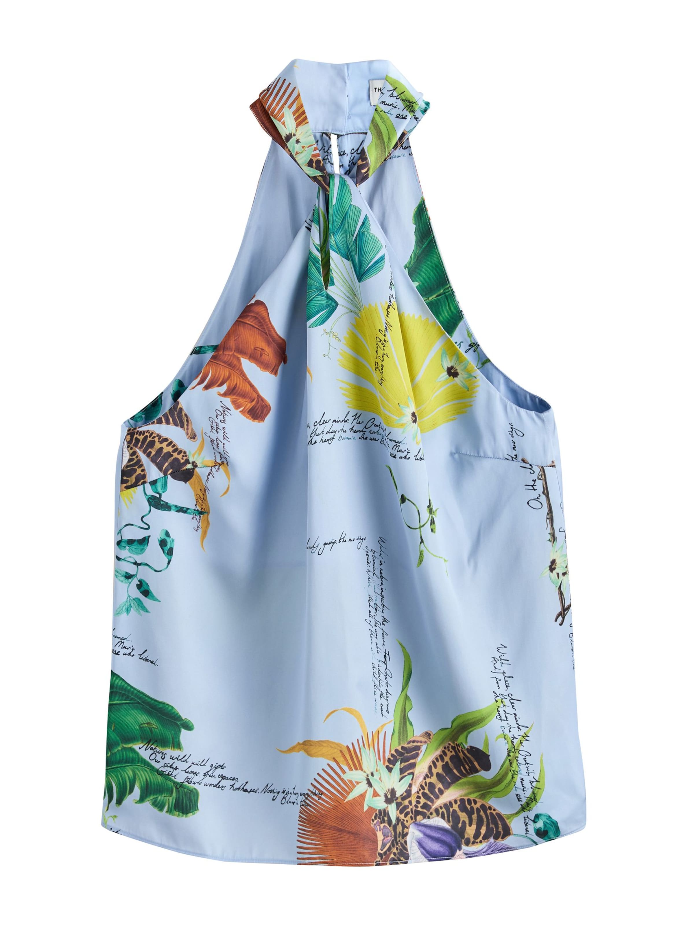 Next Top 'Kew' in XS in de kleur Lichtblauw / Bruin / Geel / Groen, Productweergave