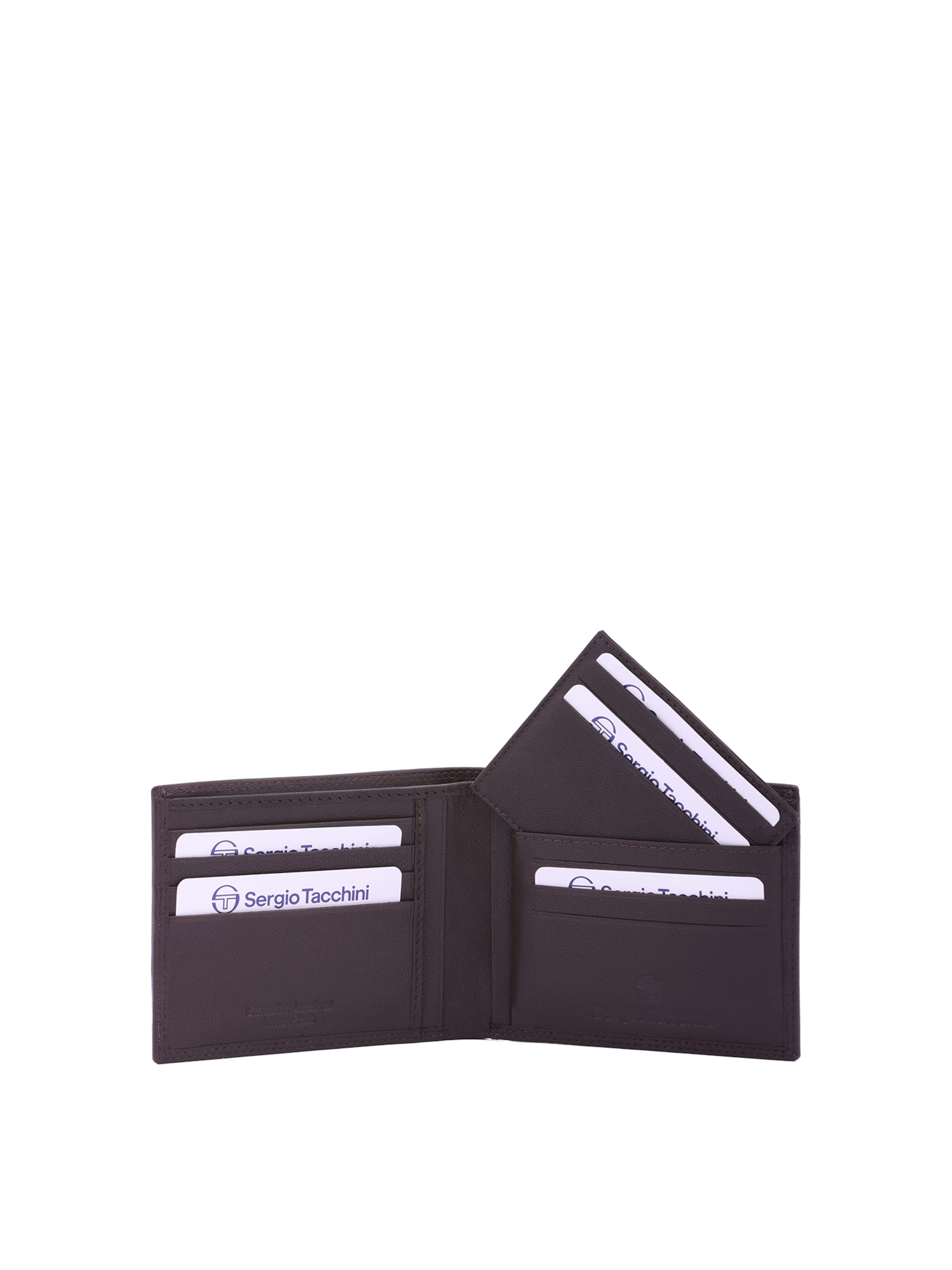 Portamonete 'Portafoglio Uomo Vera Pelle Sergio Tacchini Compatto 10x12,5 cm' di Sergio Tacchini in marrone