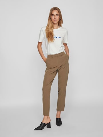 VILA Slim fit Pants 'MARY' in Brown