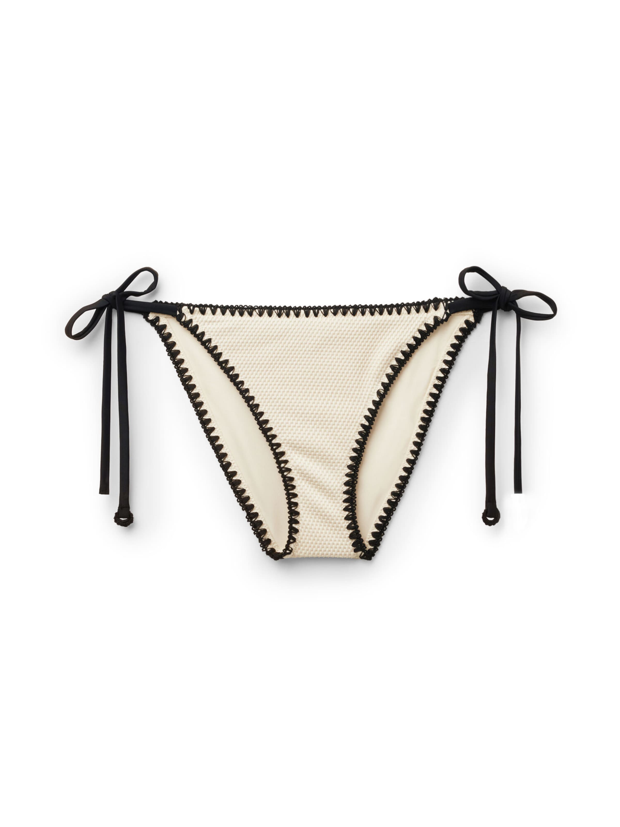 CALZEDONIA Bikini Bottoms 'Bicolor Embroidery' in Beige: front