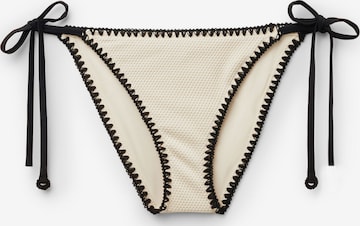 CALZEDONIA Bikini Bottoms 'Bicolor Embroidery' in Beige: front