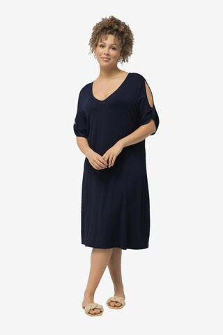 Ulla Popken Beach Dress in Blue: front