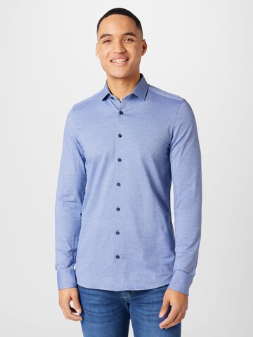 OLYMP Regular fit Overhemd in Blauw: voorkant