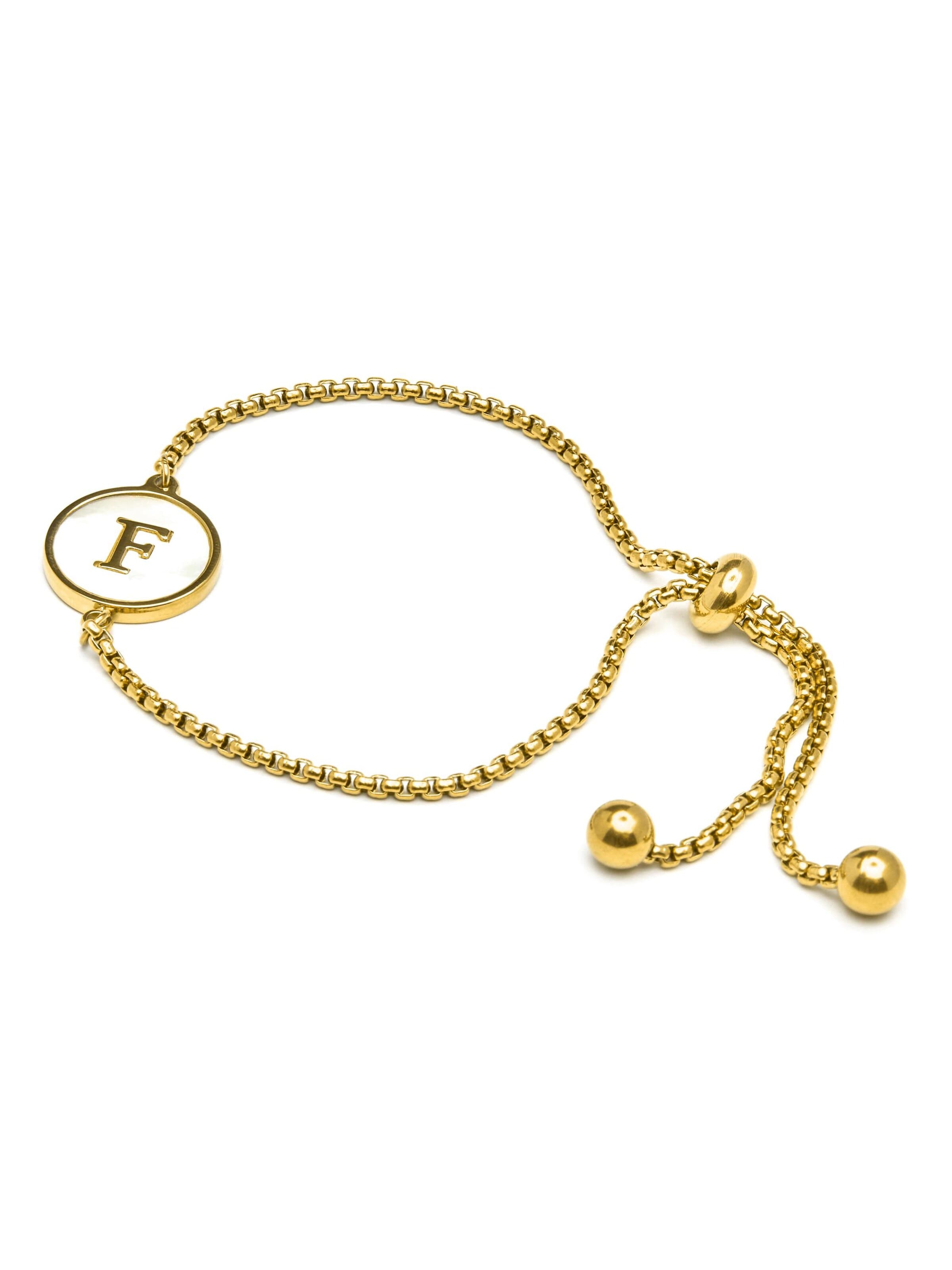 Luxenter Armband 'Alphabet'‌‌‌‌ in Gold